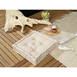 Coussin de sol 50 x 50 x 10 cm Déperlant anti UV Beige