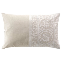 Coussin dehoussable 40 x 60 cm polycoto isalina Blanc