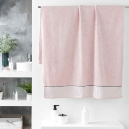 Drap de bain 90 x 150 cm éponge unie jacquard Belina Rose