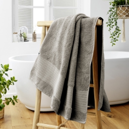 Drap de bain éponge 100% coton bio 600 grammes 90 x 150 cm Garance Argile