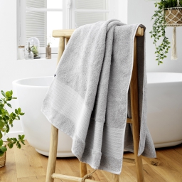 Drap de bain éponge 100% coton bio 600 grammes 90 x 150 cm Garance Gris