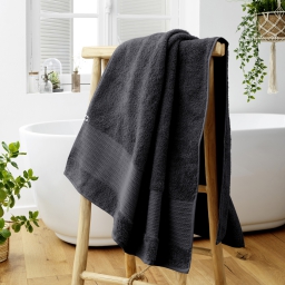 Drap de bain éponge 100% coton bio 600 grammes 90 x 150 cm Garance Orage