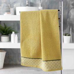 Serviette de toilette 50 x 90 cm éponge coton jacquard Belina Miel