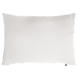 Taie d'oreiller double gaze de coton 50 x 70 cm chantilly (white) Blanc
