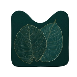 Tapis contour wc 45 x 45 cm microfibre imprimée Jade