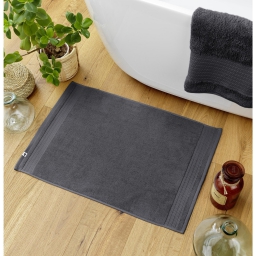 Tapis de bain 50 x 70 cm coton 600 gr Garance Anthracite