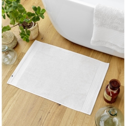 Tapis de bain 50 x 70 cm coton 600 gr Garance Blanc