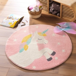 Tapis enfant rond (0) 100 cm frisé Etoiline