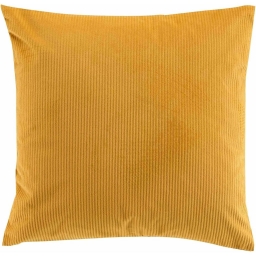 Coussin déhoussable 50 x 50 cm velours cotelé uni casual Ocre