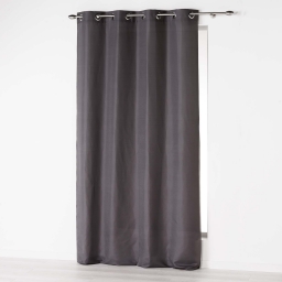 Rideau a oeillets 140 x 260 cm microfibre unie absolu Anthracite