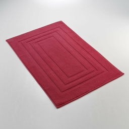 Tapis de bain 50 x 85 cm eponge de coton Tendresse Rubis