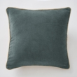 Coussin déhoussable 45 x 45 cm velours de coton césar ardoise Gris foncé, image n° 1